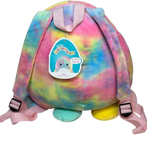 NWT Squishmallow Opal Backpack Pastel Tie Dye 12" Plush - Picture 2 of 5